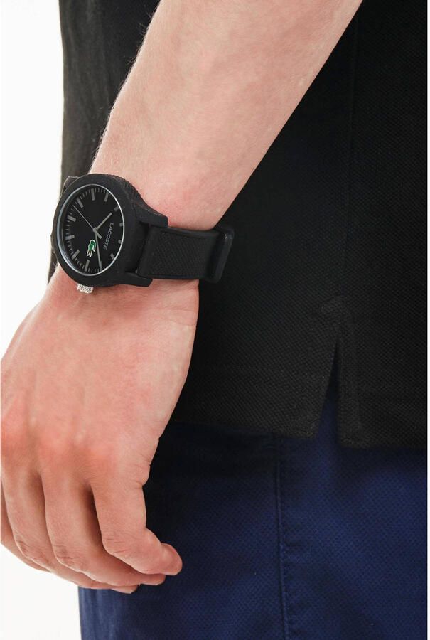 Lacoste Logo Patch Klassieke Kraag Knoopsluiting Korte Mouwen T-shirts en Polos Black Heren - Foto 6