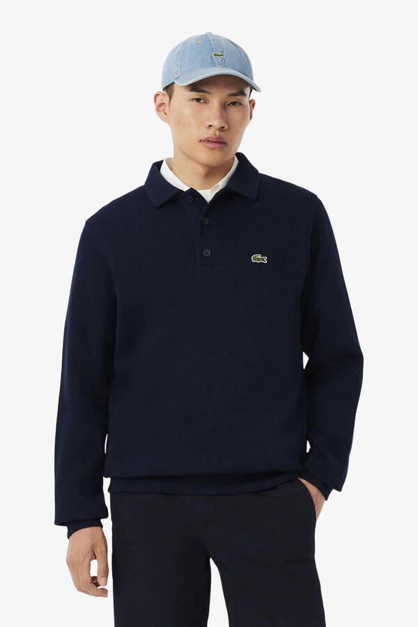 LACOSTE Heren Truien & Vesten Classic Fit Polo Collar Ribbed Polo Donkerblauw - Foto 5