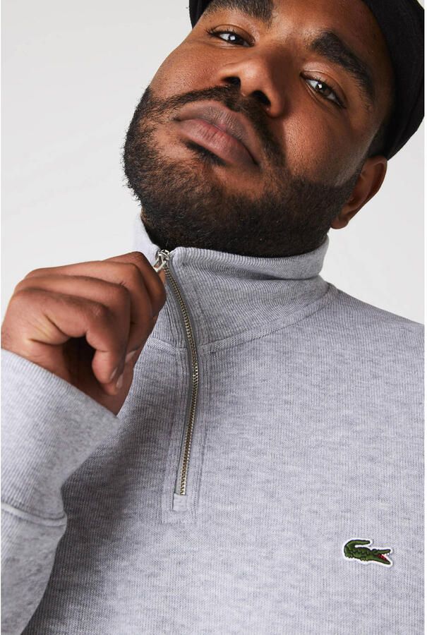 Lacoste Urban Sweatshirt met Rits en Opstaande Kraag Gray Heren