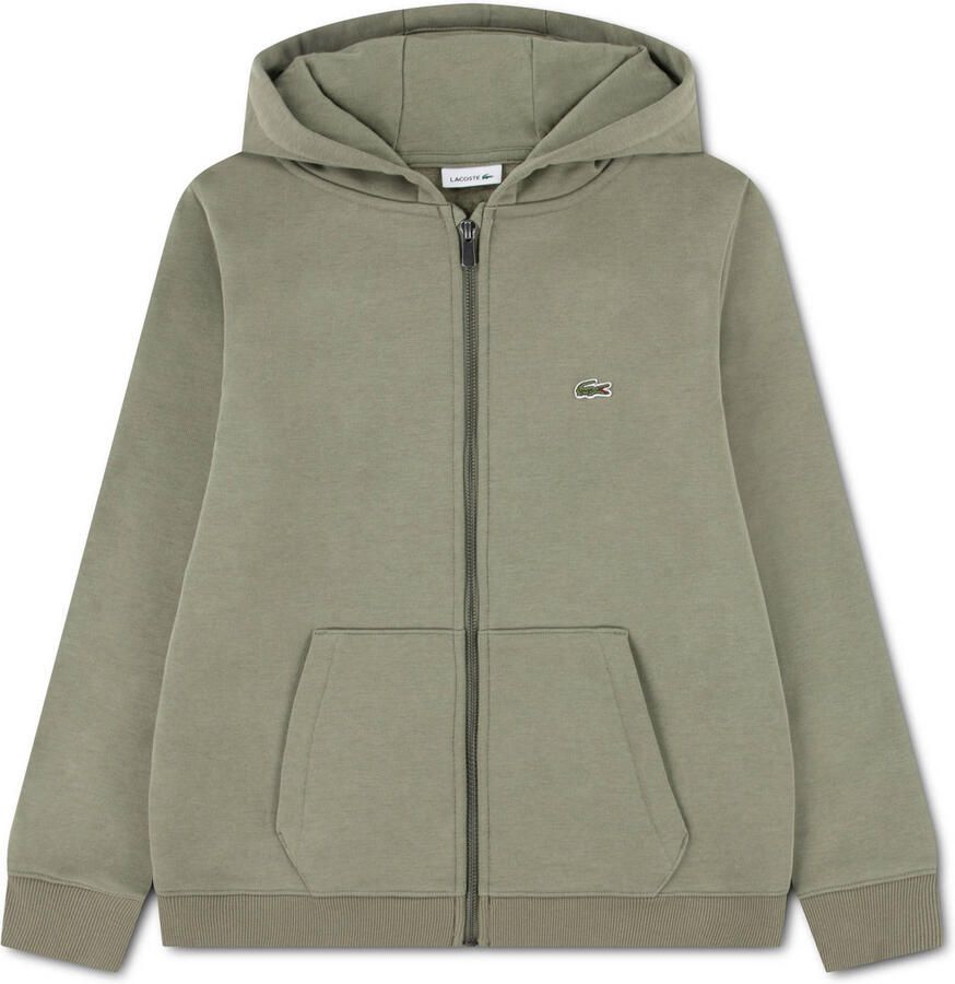 Lacoste sweatvest met logo kaki