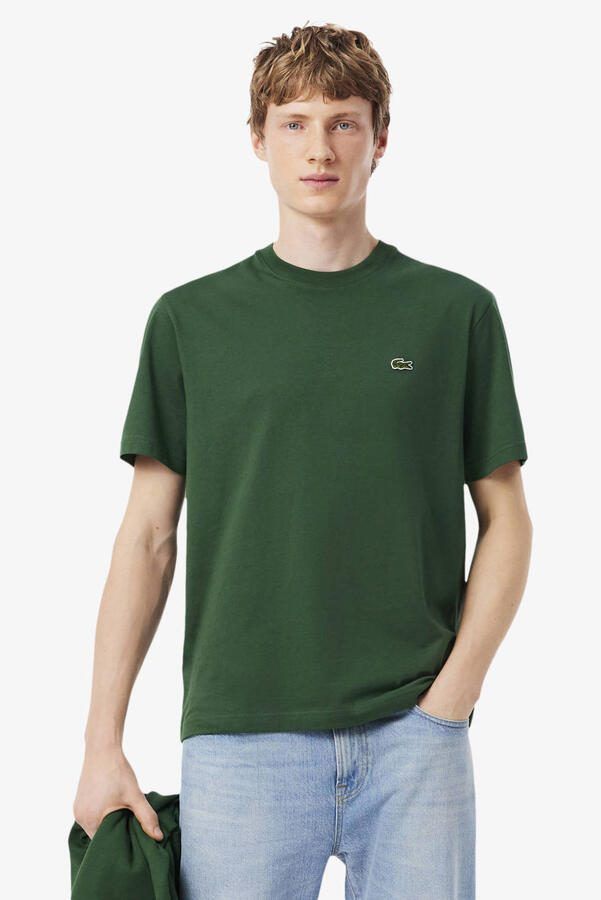 LACOSTE Heren Polo's & T-shirts Cotton T-shirt Donkergroen - Foto 5