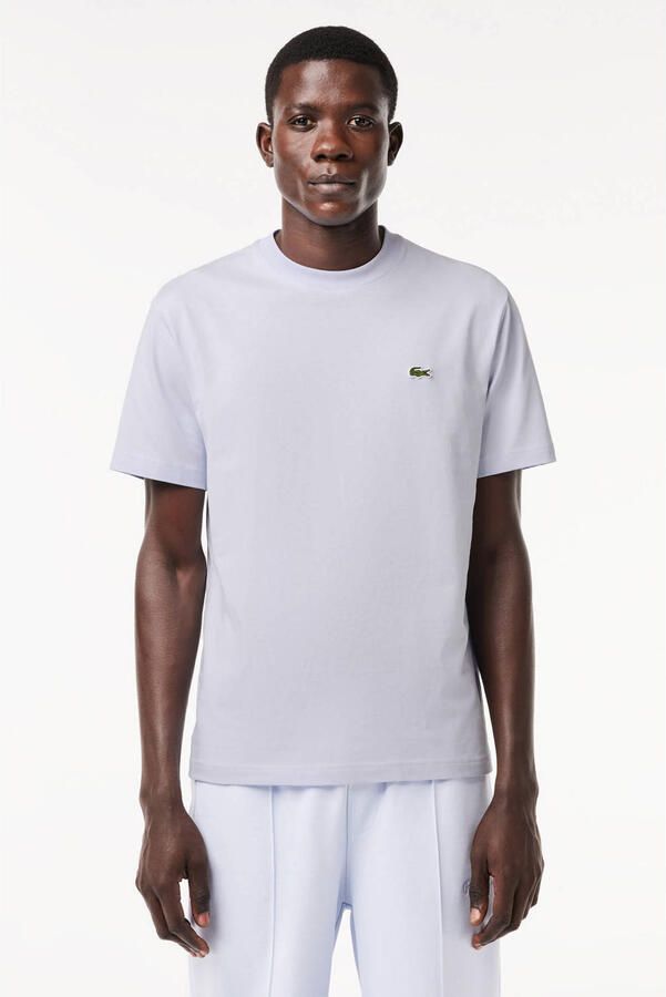 Lacoste Klassieke pasvorm Logo Geborduurd T-shirt Blue Heren