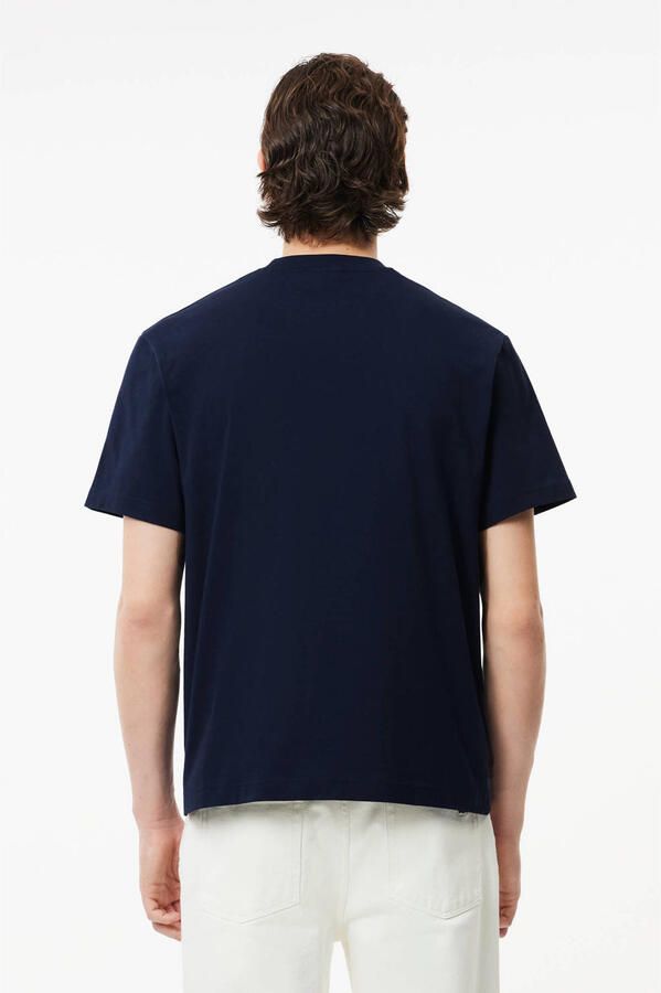 Lacoste Klassiek Katoenen Jersey T-Shirt (Navy Blauw) Blue Heren - Foto 5