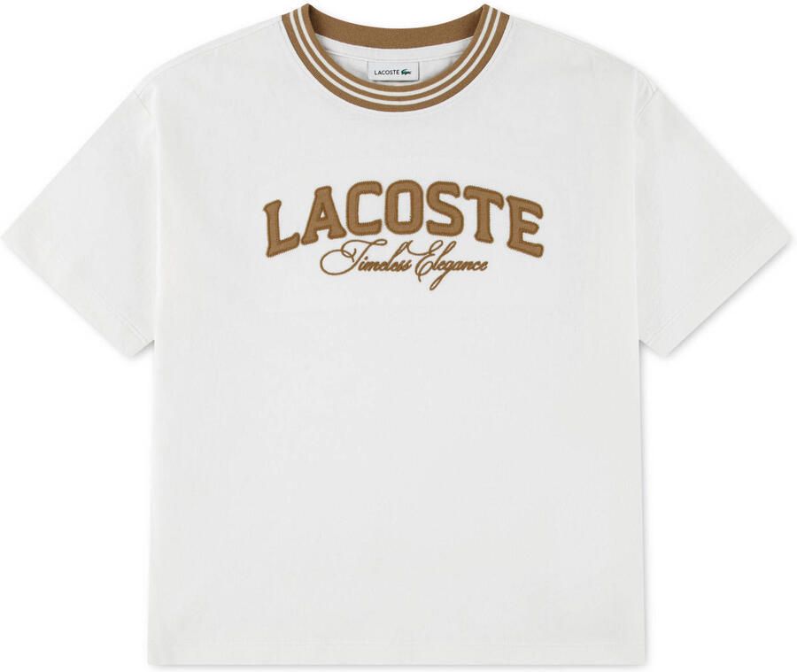 Lacoste T-shirt met tekst wit