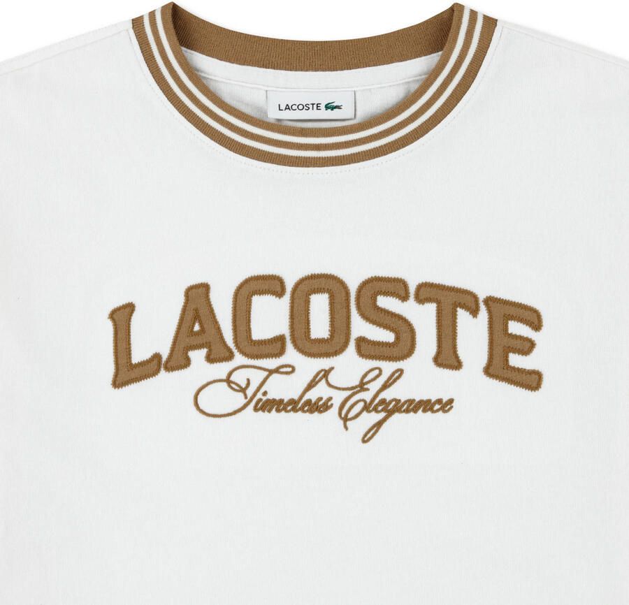 Lacoste T-shirt met tekst wit - Foto 2