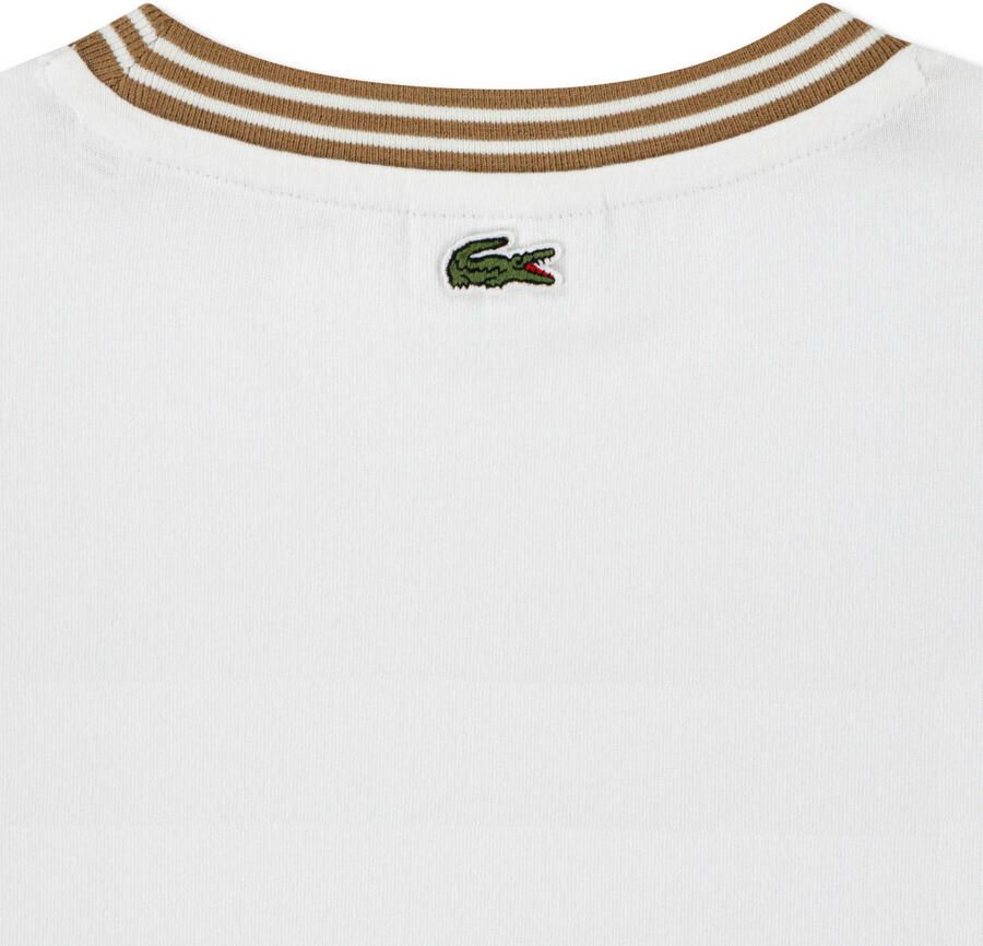 Lacoste T-shirt met tekst wit - Foto 3