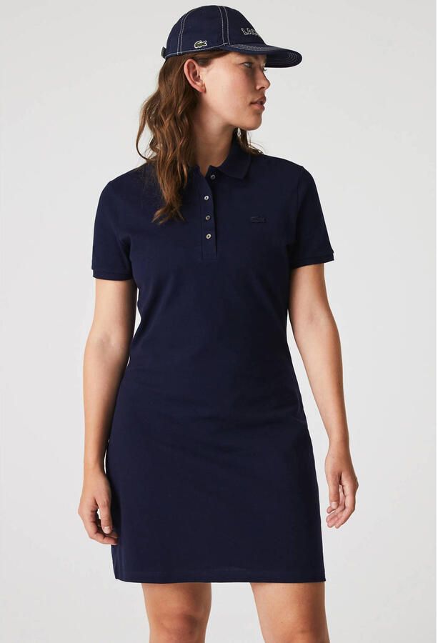 Lacoste Jerseyjurk Polojurk slim fit stretch midilengte knielange zomerjurk