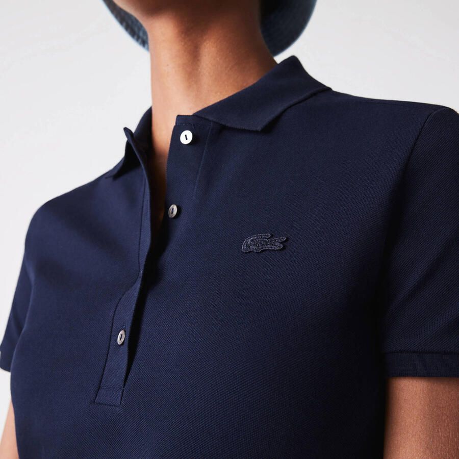 Lacoste Jerseyjurk Polojurk slim fit stretch midilengte knielange zomerjurk - Foto 2