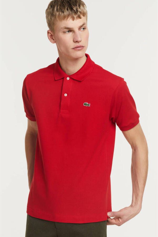 Lacoste Heren Polo Shirt van hoge kwaliteit katoen Red Heren