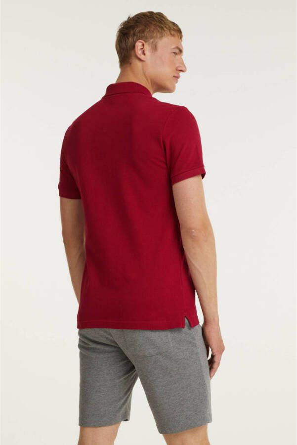 Lacoste slim fit polo donkerrood