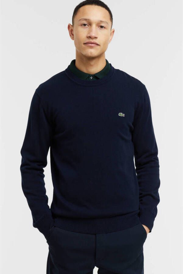 Lacoste Trui met ronde hals gemakkelijk te onderhouden duurzame katoenmix met wolaandeel - Foto 6