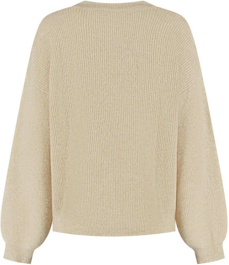 Lady Day gebreide trui met wol beige