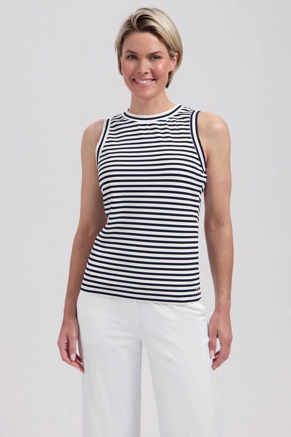 Lady Day gestreepte top zwart