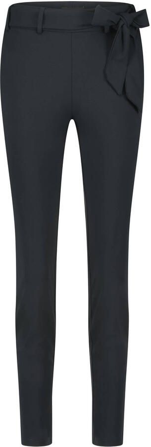 Lady Day high waist straight leg travelstof broek blauw