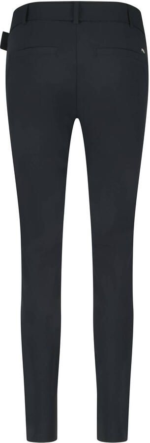 Lady Day high waist straight leg travelstof broek blauw - Foto 2
