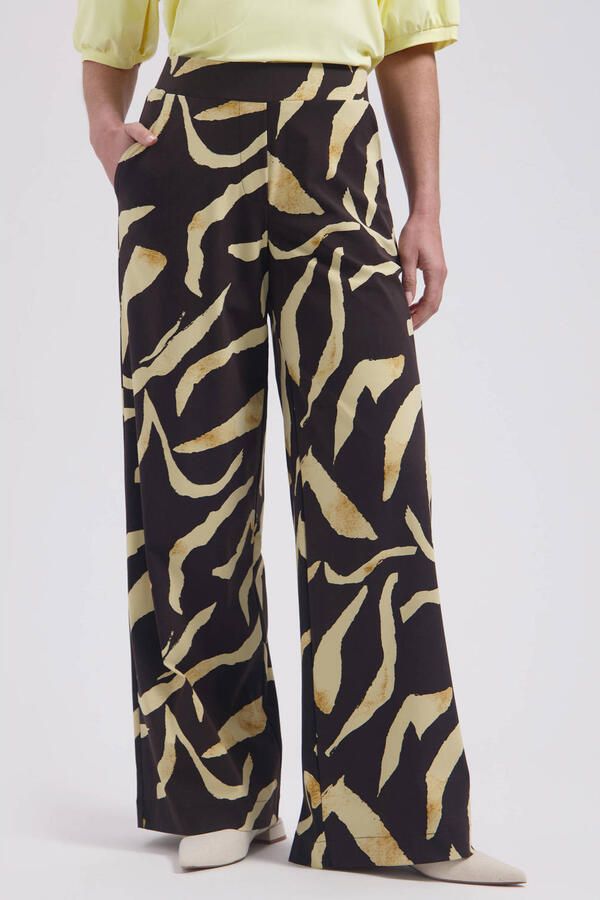Lady Day high waist broek met dierenprint zwart - Foto 2
