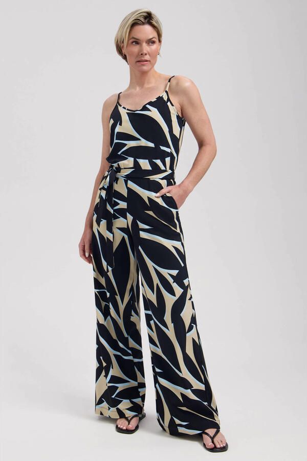 Lady Day jumpsuit travelstof zwart