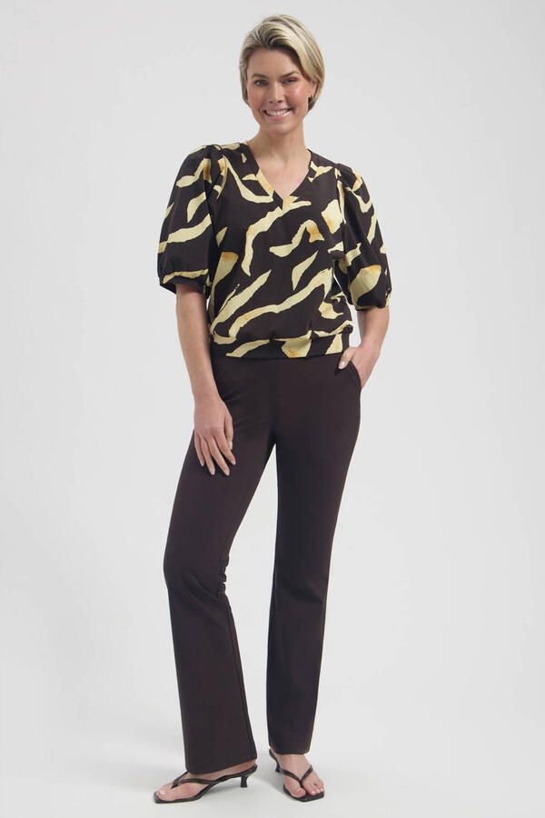 Lady Day top met dierenprint zwart - Foto 2