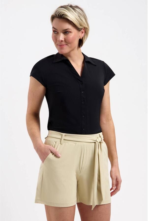 Lady Day travelstof blouse zwart