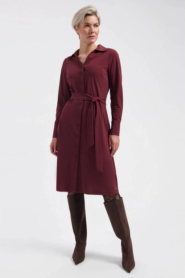 Lady Day travelstof blousejurk donkerrood