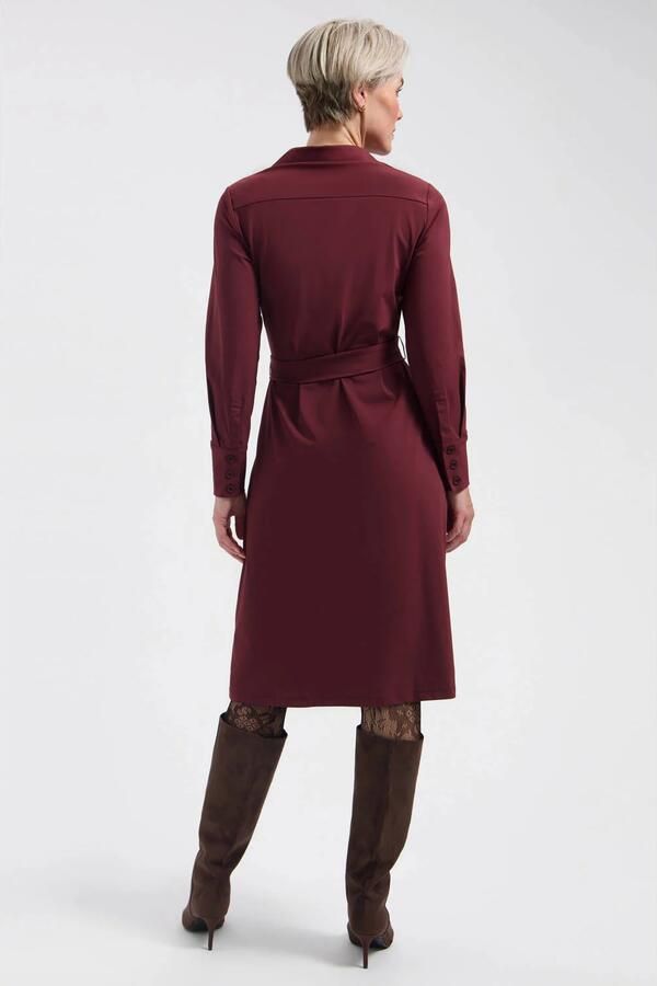 Lady Day travelstof blousejurk donkerrood - Foto 2