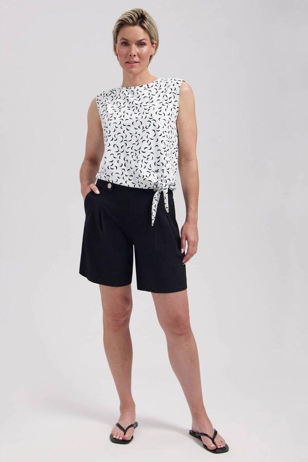Lady Day travelstof regular high waist casual short zwart - Foto 3