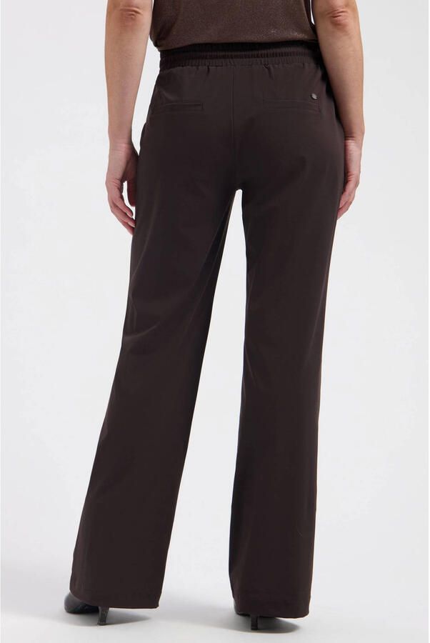 Lady Day travelstof straight leg broek bruin - Foto 2
