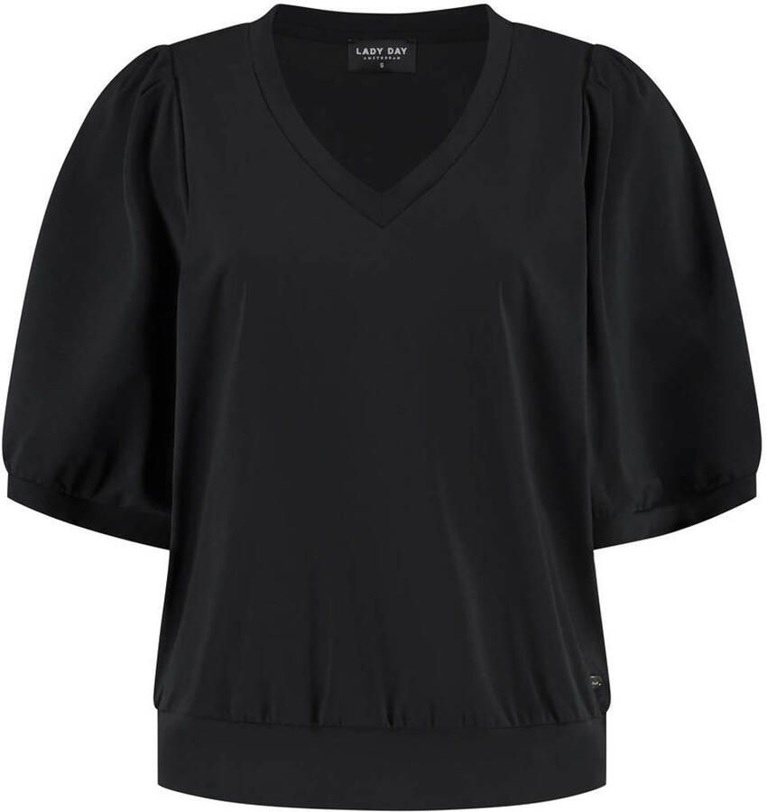 Lady Day travelstof top zwart