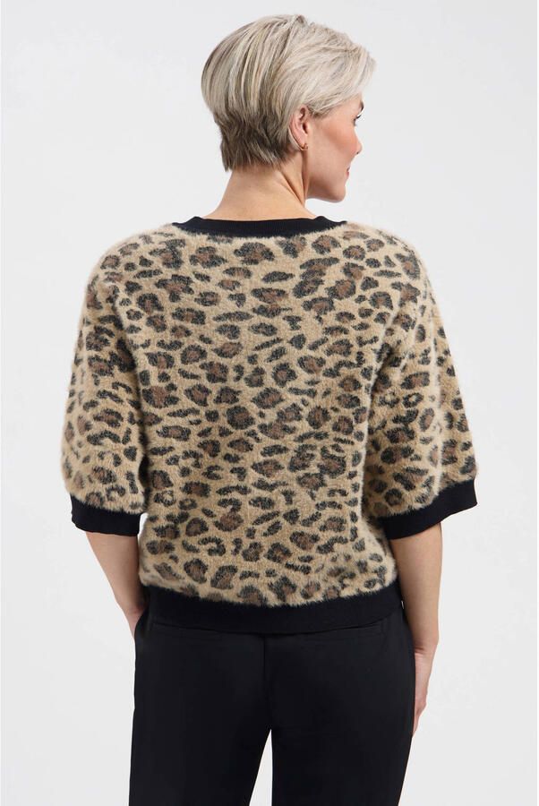 Lady Day trui met panterprint bruin - Foto 2