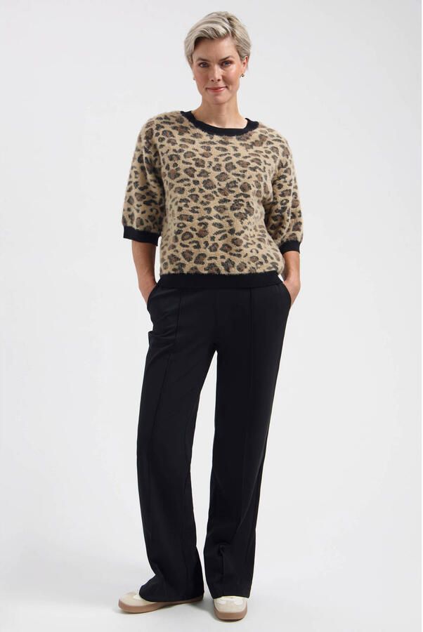 Lady Day trui met panterprint bruin - Foto 3