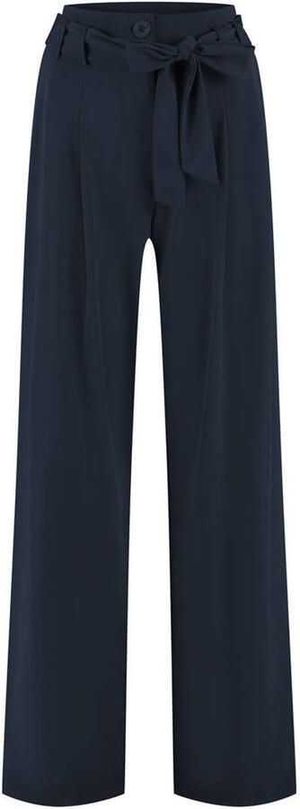 Lady Day wide leg high waist broek donkerblauw - Foto 2