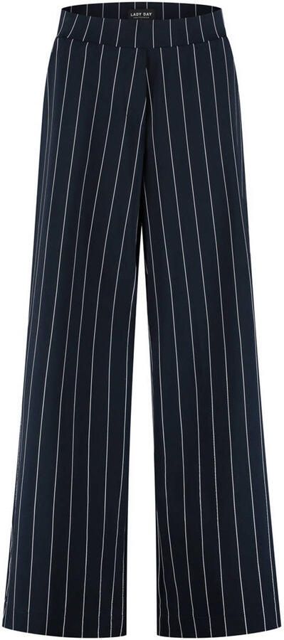 Lady Day wide leg high waist gestreepte broek - Foto 3