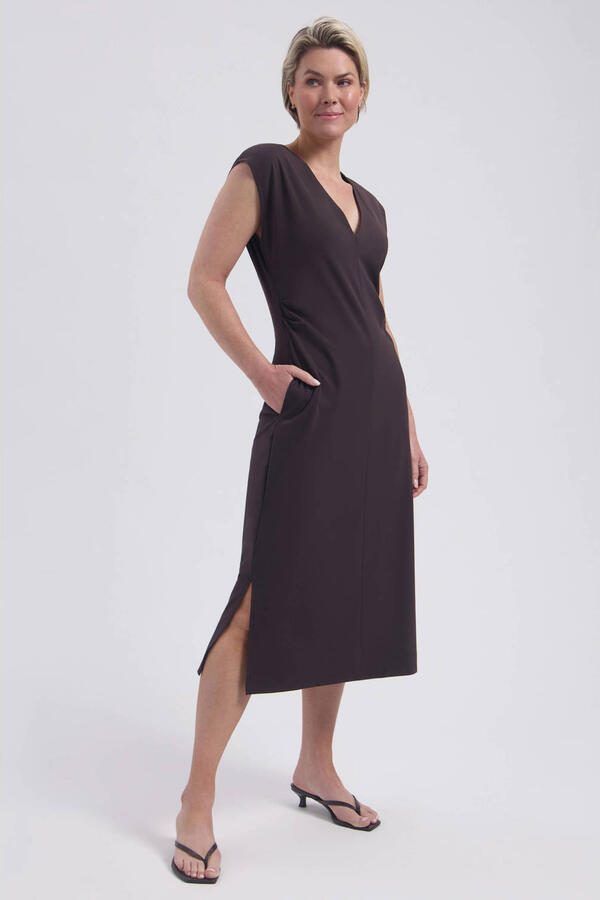 Lady Day zomerjurk donkerbruin