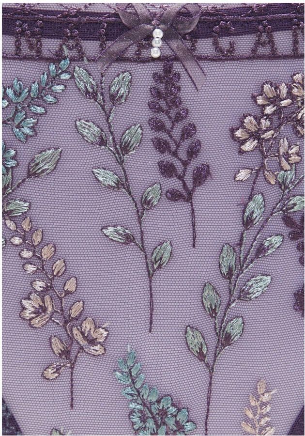 Lascana Hipster Mirabel met glanzend bloemborduursel transparant ondergoed - Foto 2