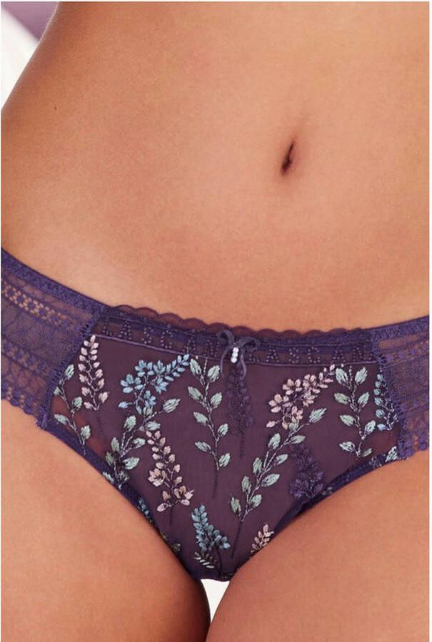 Lascana Hipster Mirabel met glanzend bloemborduursel transparant ondergoed - Foto 1