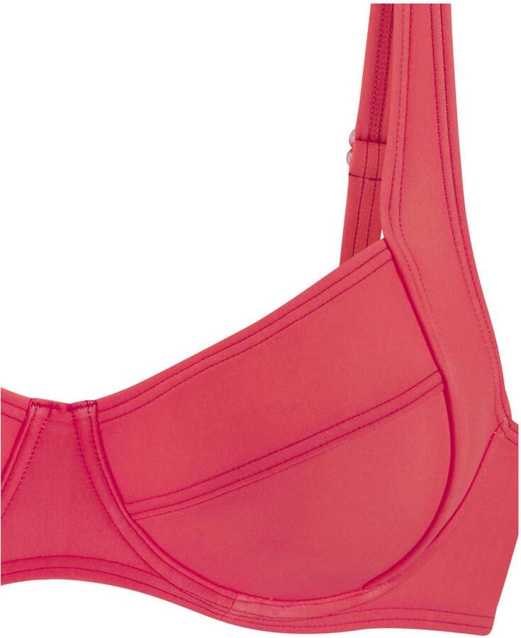 Lascana niet-voorgevormde beugel bikinitop koraalrood