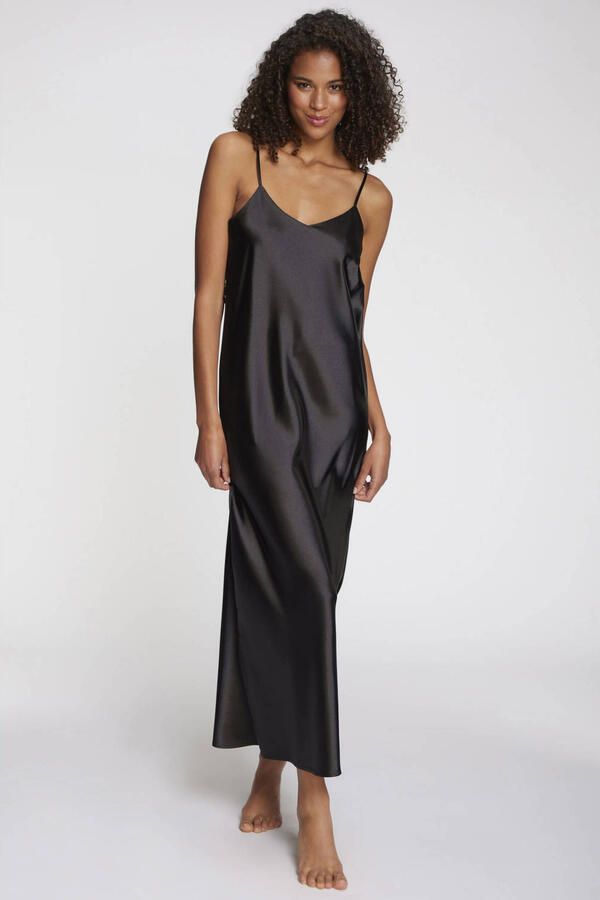 Lascana satijnlook slipdress zwart