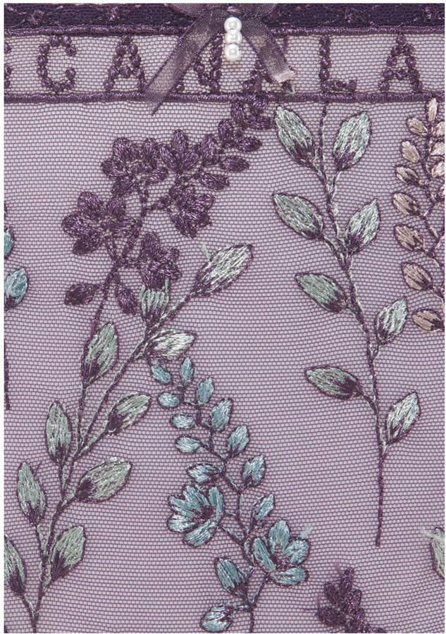 Lascana String Mirabel Amira-Collectie van mesh met glanzend bloemenborduursel transparant ondergoed - Foto 2