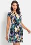 Lascana Jerseyjurk met alloverprint en ruguitsnijding t-shirt-jurk zomerjurk - Thumbnail 1