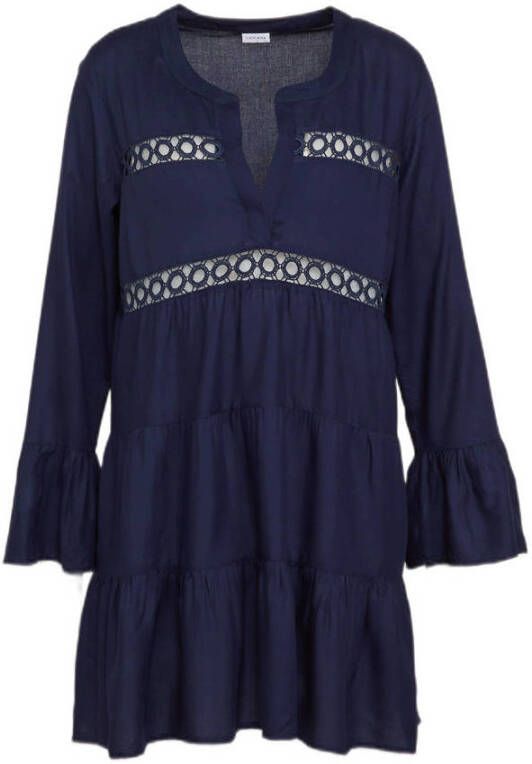 Lascana Lange blouse met kanten inzetstukken blousejurk tuniek zomers
