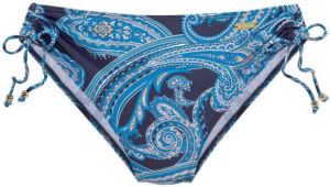 Lascana strik bikinibroekje met paisleyprint blauw
