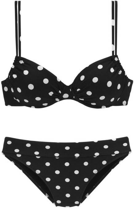 Lascana Bikinitop met beugels Powder van piqué-structuurstof