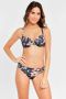 Lascana voorgevormde gebloemde beugel bikinitop donkergrijs blauw roze - Thumbnail 1