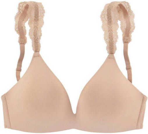 Lascana Push-up-bh zonder beugels met prachtige kanten bandjes basic ondergoed - Foto 1
