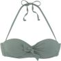 Lascana voorgevormde strapless bandeau bikinitop olijfgroen - Thumbnail 1