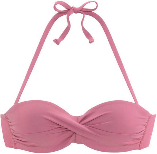 Lascana voorgevormde strapless bikinitop roze