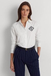 Lauren Ralph Lauren blouse met logo wit