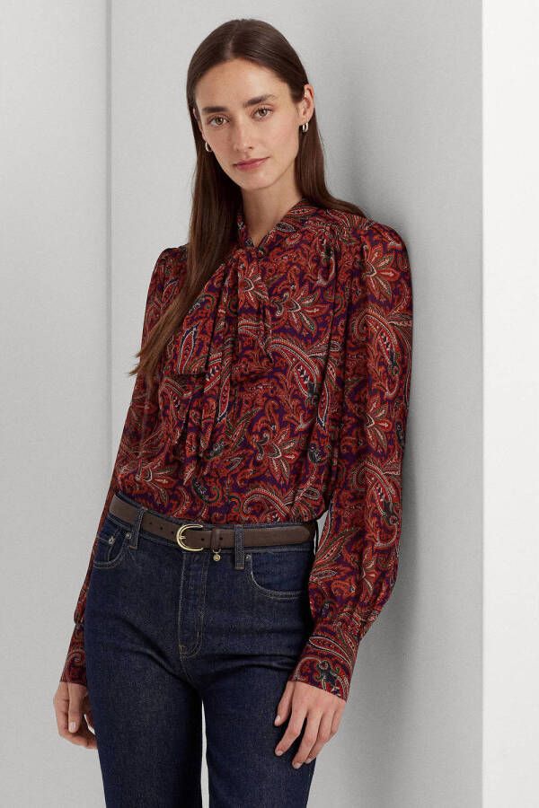 Lauren Ralph Lauren blousetop met paisleyprint rood