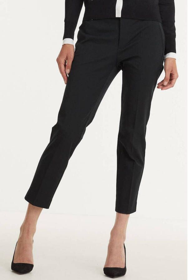 Lauren Ralph Lauren cropped slim fit pantalon LYCETTE zwart