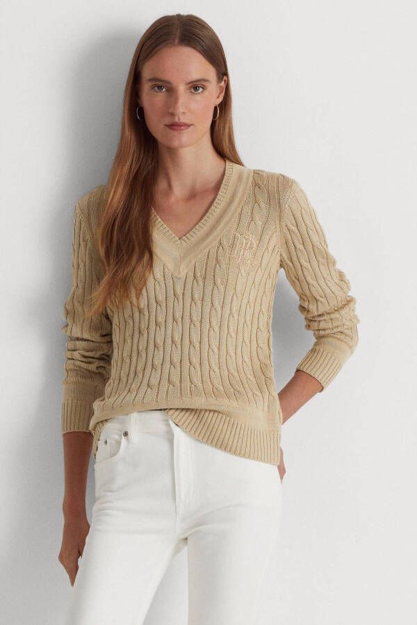 Lauren Ralph Lauren Gebreide pullover met kabelpatroon model 'MEREN'